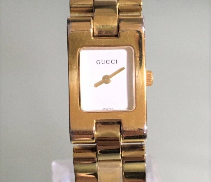 ☆稼動品☆GUCCI グッチ☆2305L☆ゴールドカラー☆ホワイト文字盤