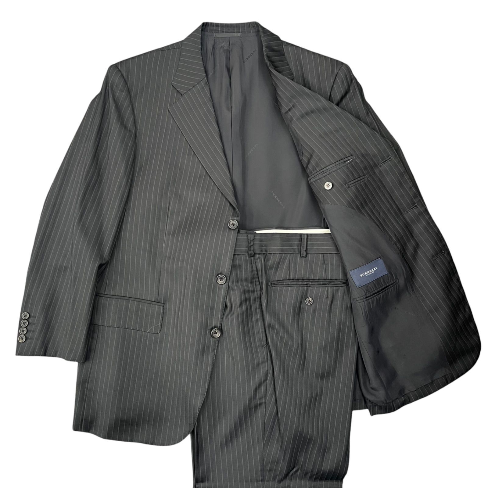 Burberry London スーツ セットアップ ブラック ストライプ
