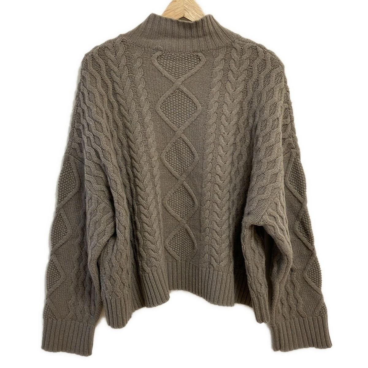 Max MaraWEEKEND マックスマーラウィークエンド 長袖セーター サイズM レディース - グレーベージュ ハイネック|アランニット