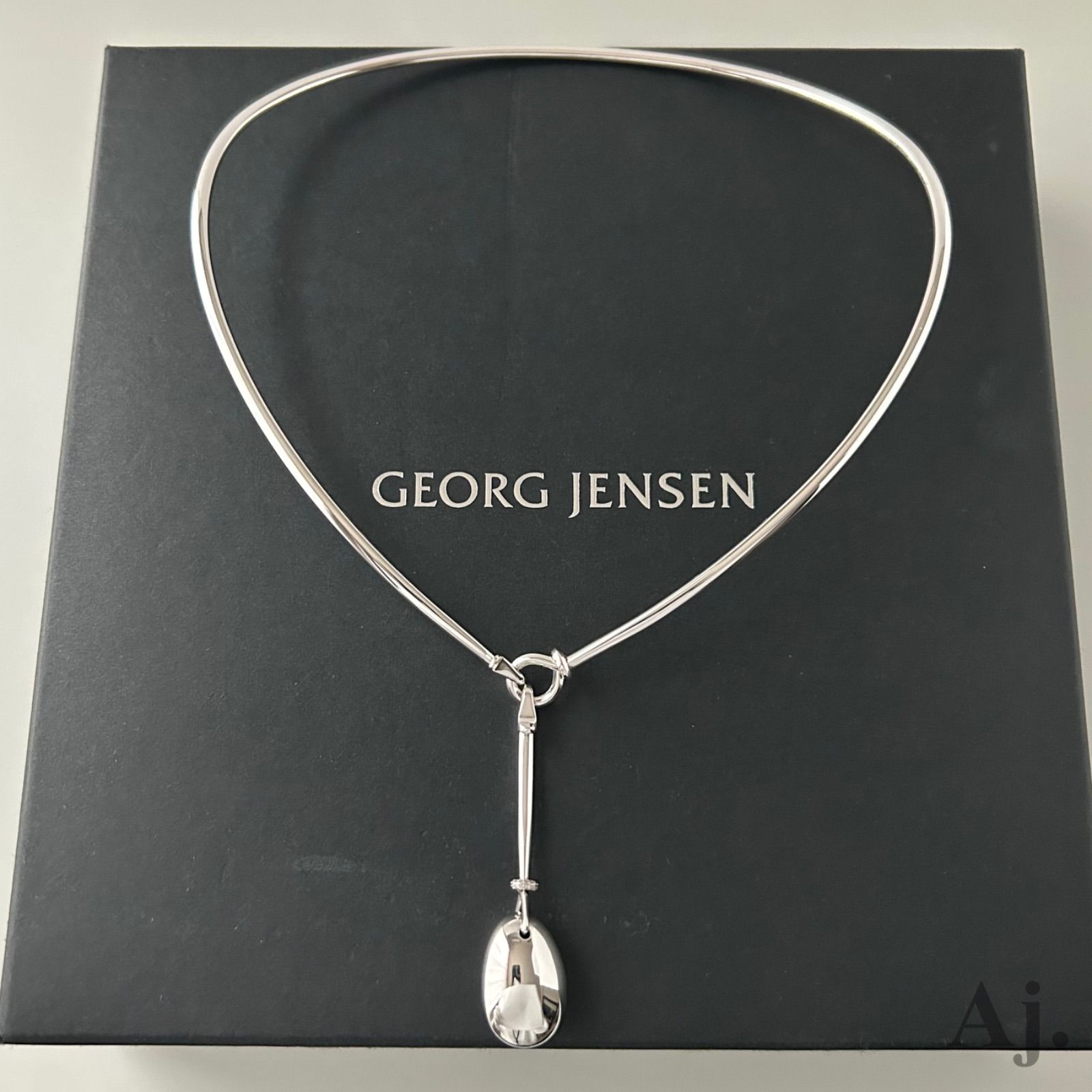 ジョージジェンセン チョーカー ネックリング デュウドロップ ダイヤモンド AG925 Georg Jensen - メルカリ