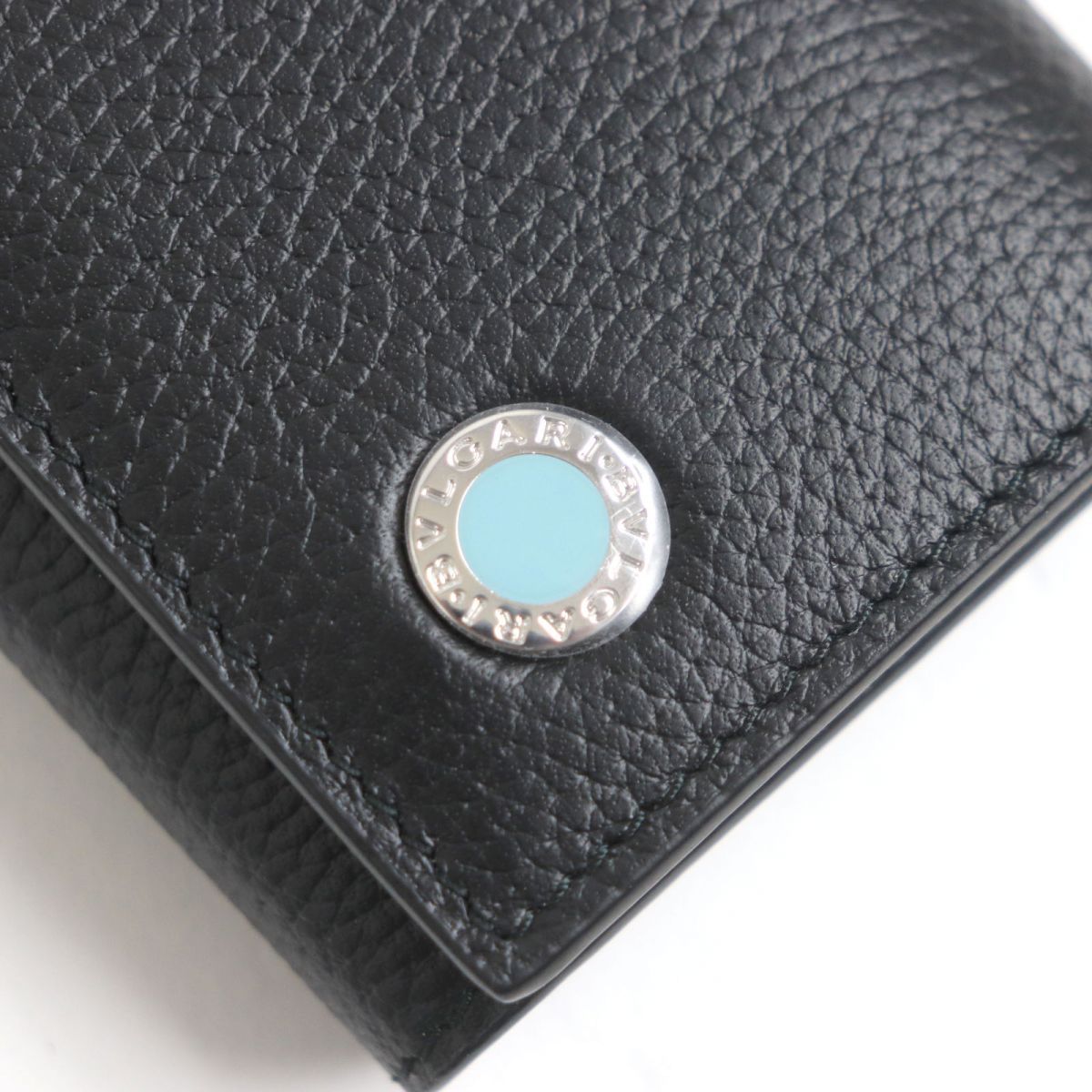 未使用 BVLGARI ブルガリ マン レザーキーケース ネイビー 箱