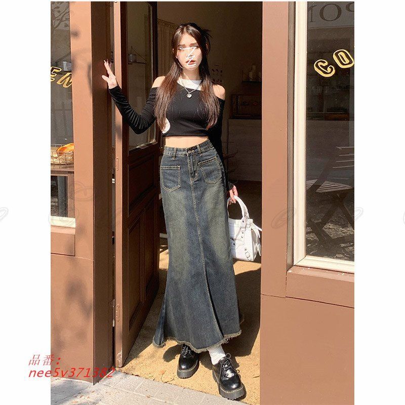 ロング丈 ハイウエスト