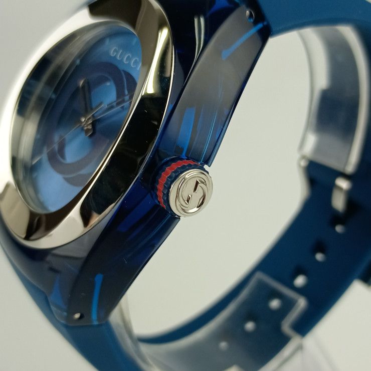 【希少】GUCCI グッチ 腕時計 137.1 SYNC ブルー シンク GUCCI グッチ 腕時計 メンズ シンク 46MM 時計 SYNC YA137107