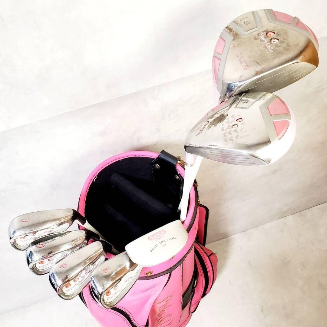 良品】PARIS×ピンキー&ダイアン レディース ゴルフクラブセット 7本