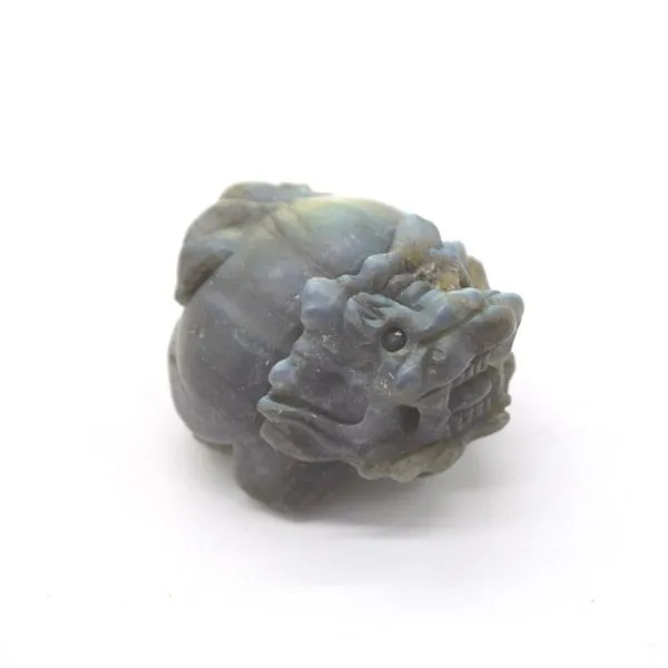 龍亀 ロングイの置物 ラブラドライト 2.5cm 天然石製 ドラゴンタートル