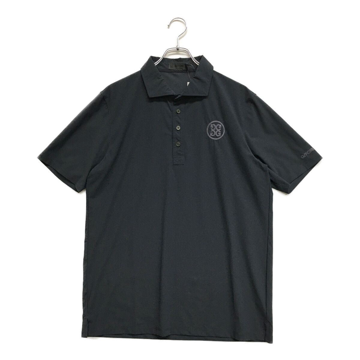 美品　G/FORE ポロシャツ 艶ありダークグレー メンズ ジーフォア G/FORE 半袖ポロシャツ 3(LL) グレー ストレッチ