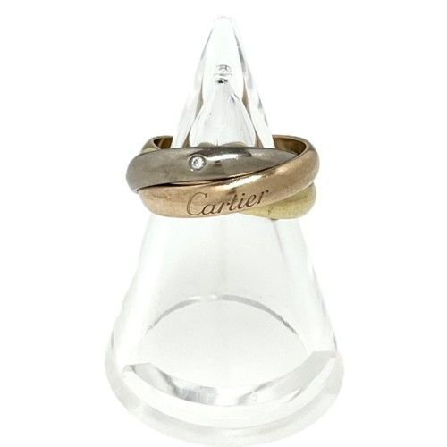 カルティエ トリニティ Au750 リング サイズ7 Cartier - カルティエ トリニティリング XS スリーカラー 47 7号