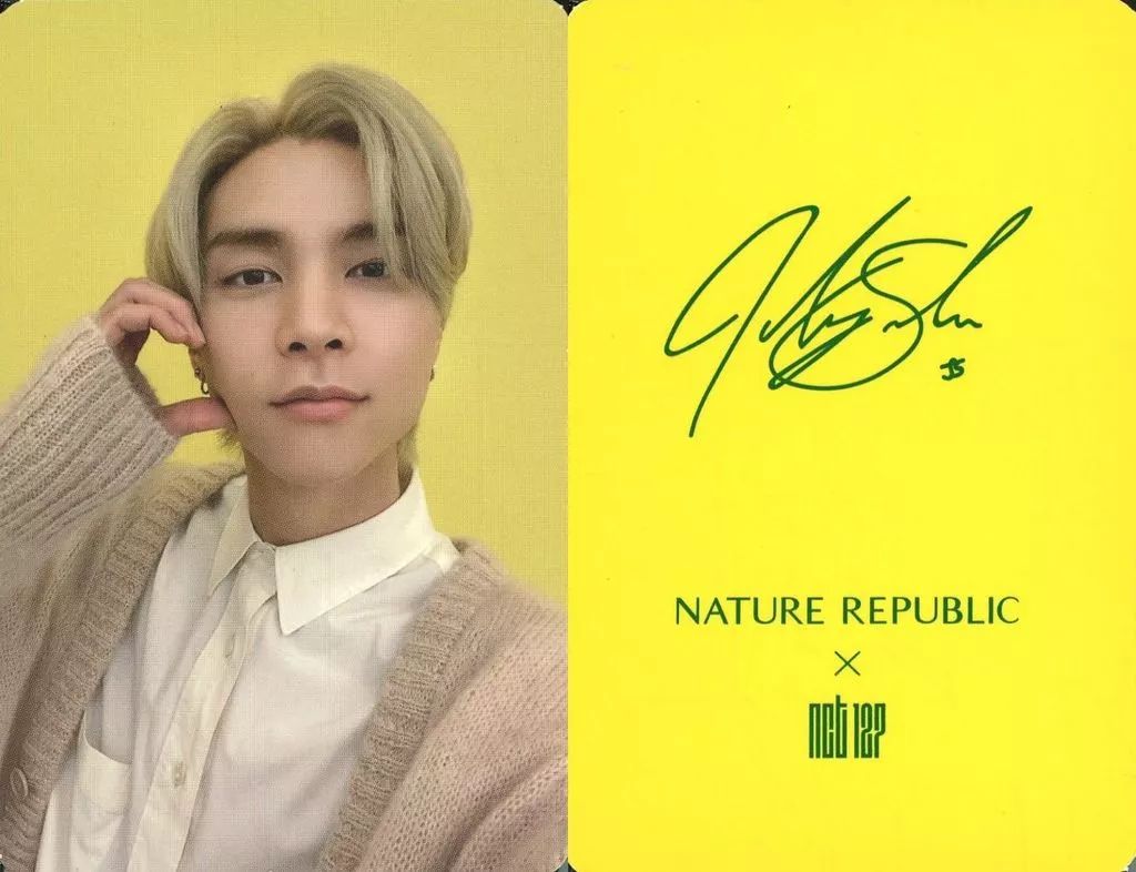 [Used] Collection Card (Male) NCT 127/Johnny (JOHNNY) /Signed on the reverse side printing/ “NATURE REPUBLIC x NCT127” Aloe Big Toner Purchase Bonus Photo Card