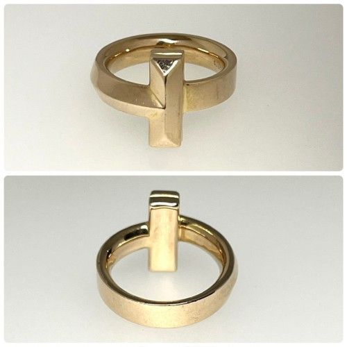 Tiffany&Co. ティファニー T ワン リング 67795911 750YG 8号 ブランド 