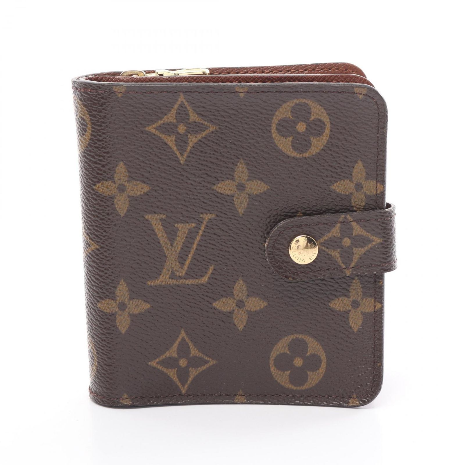 LOUIS VUITTON✨ヴィトン　コンパクトジップ　二つ折り財布　モノグラム コンパクトジップ モノグラム 二つ折り財布 ルイヴィトン - メルカリ