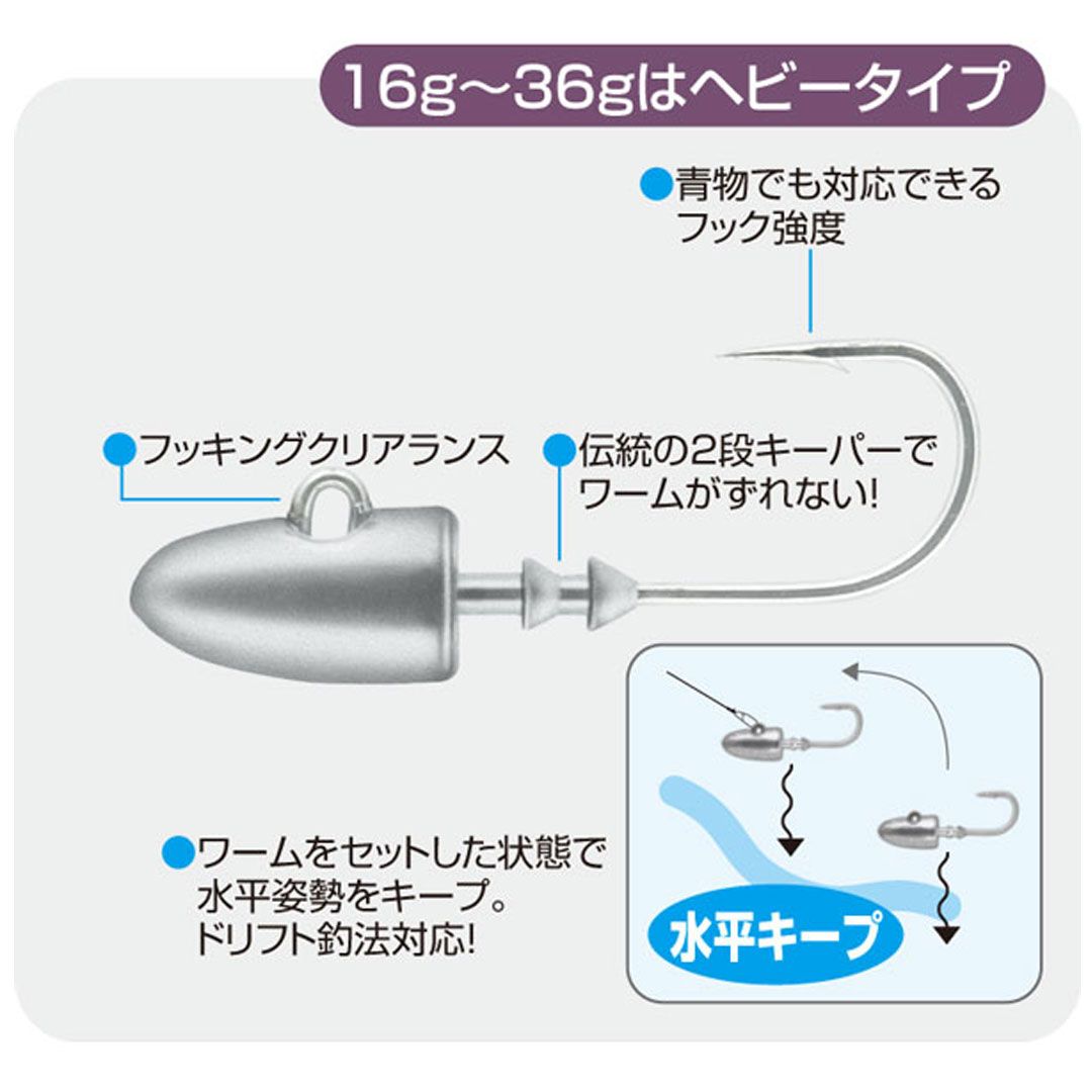 OWNER オーナーばり　静ヘッド JH-61 ジグヘッド 