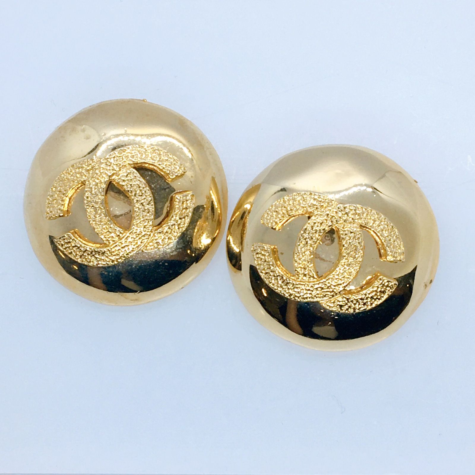 美品】 CHANEL button earring chanel vintage jewelry シャネル