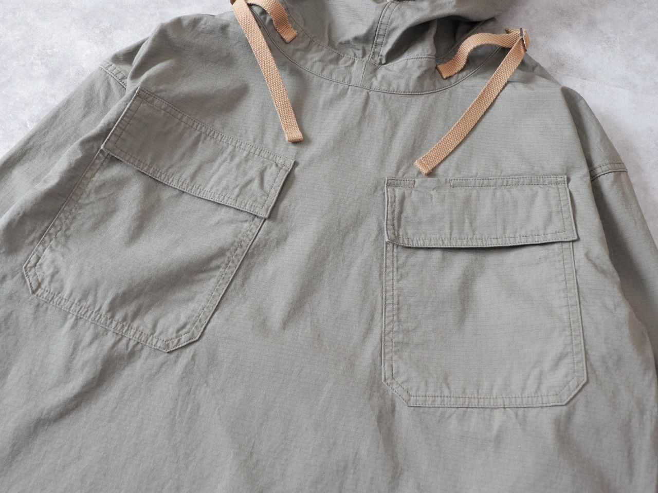 PLESIC / RIP-STOP SALVAGE PARKA -sb/L ラスト1点PLESIC &frasl; COTTON RIP-STOP SALVAGE PARKA - graykhaki | Mr