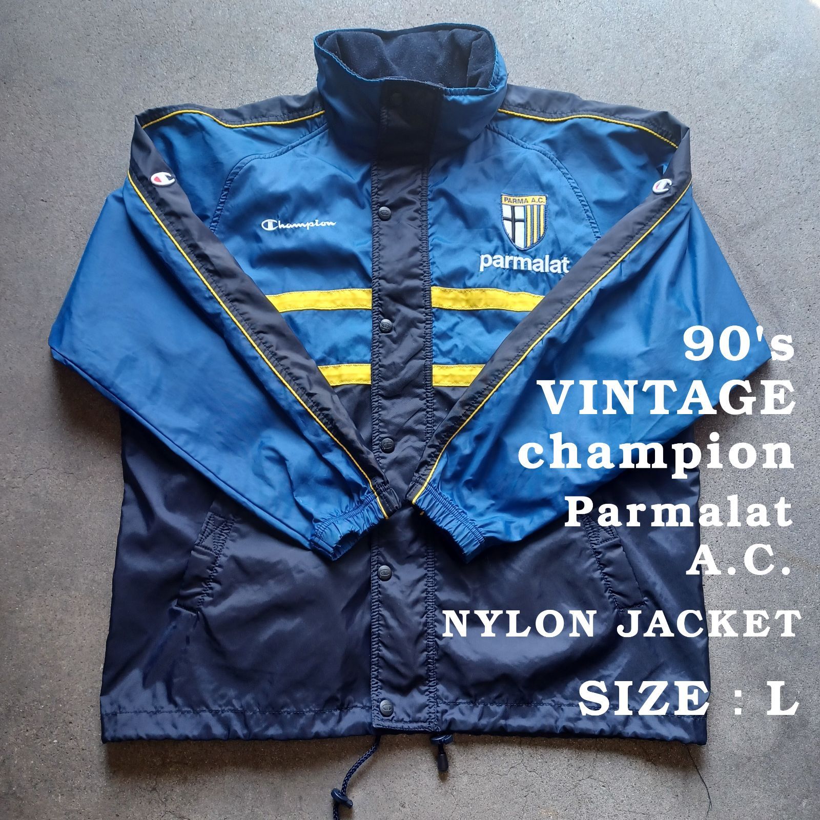 低価格の 】00's VINTAGE champion メルカリ - JACKET NYLON A.C.PARMA ウェア
