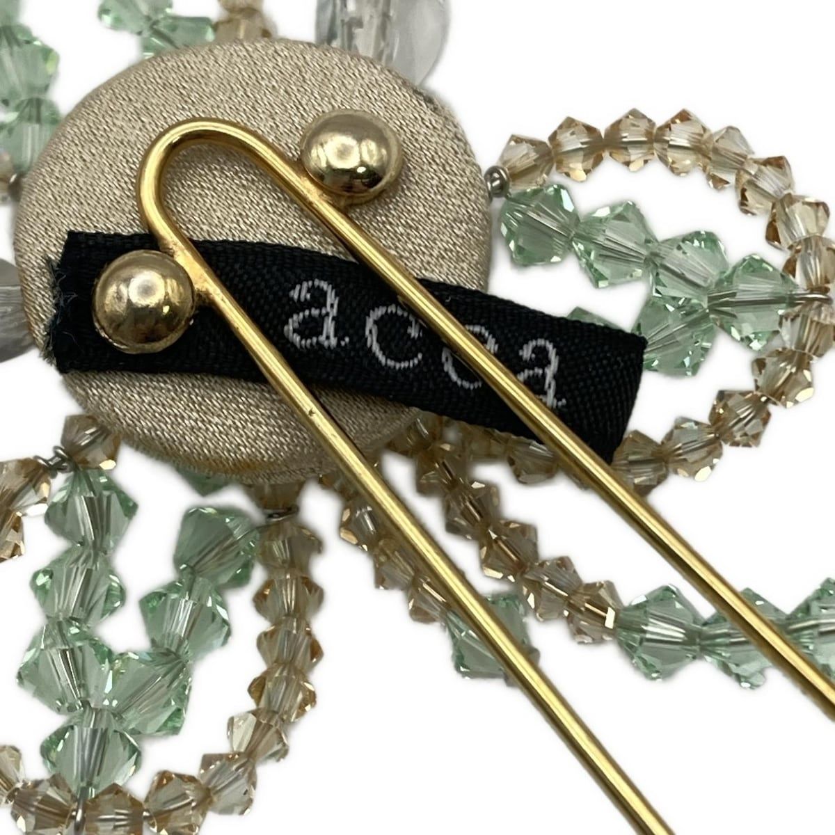 アッカ acca アクセサリー 化学繊維×金属素材 黒×ゴールド