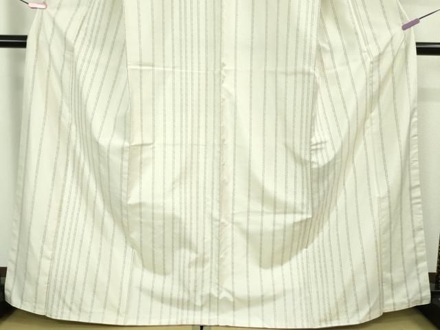 平和屋本店□極上 本場大島紬 白大島 7マルキ 間道 西村絹織物謹製