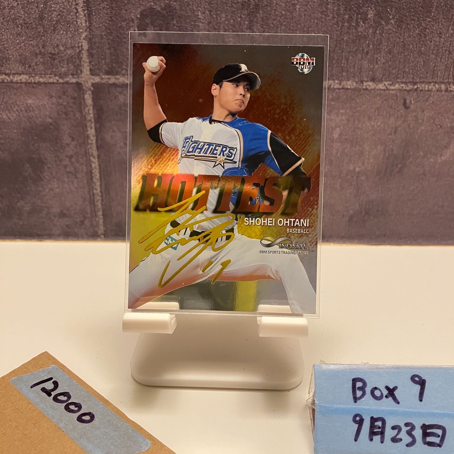 2019 BBM INFINITY 大谷翔平 058|200 金箔サイン 北海道日本ハムファイターズ HOTTEST カード