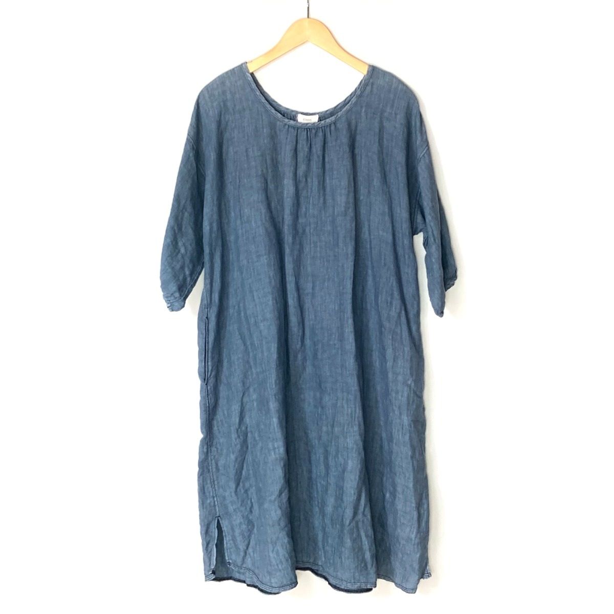 a koloni リネンワンピース ネイビー サイズ不明 レディース