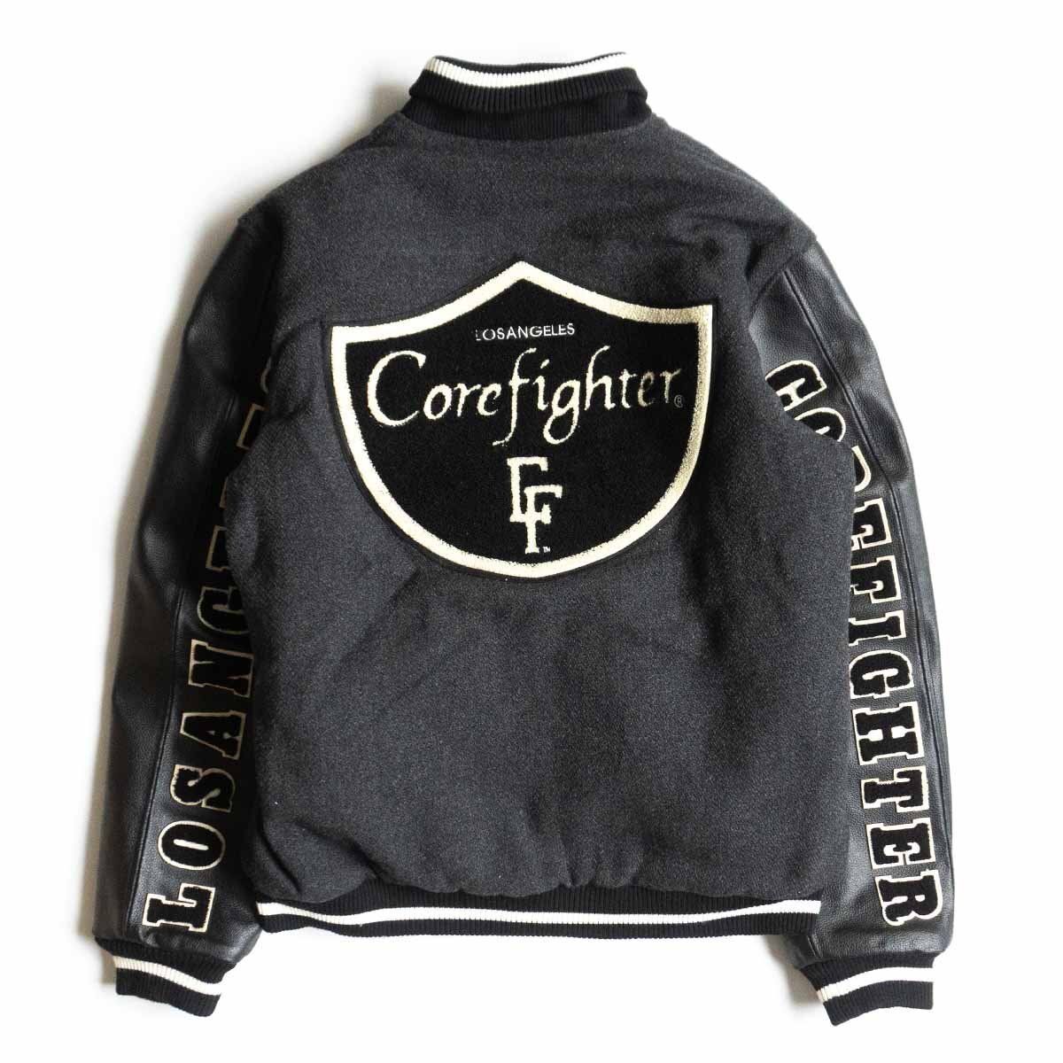 美品】 COREFIGHTER【フルデコ レザー スタジャン】XL ブラック 