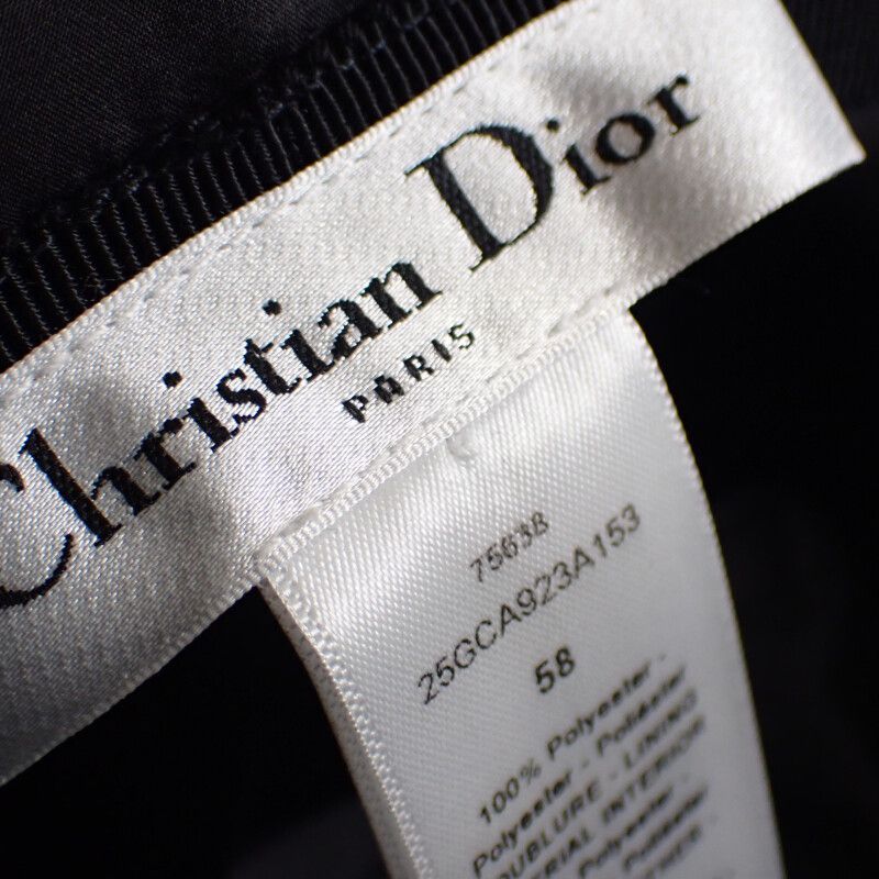 【中古】【Aランク】Christian Dior クリスチャン ディオール Teddy-D ボブハット 帽子 バケットハット 25GCA923A153_C900 ブラック サイズ58【ISEYA】