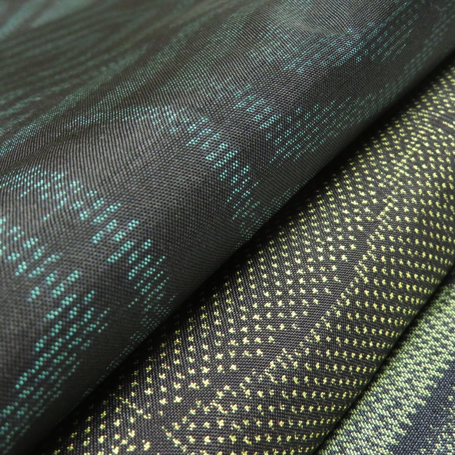 S28 着物 正絹 色大島紬 緑系 5点 イチゴの大島