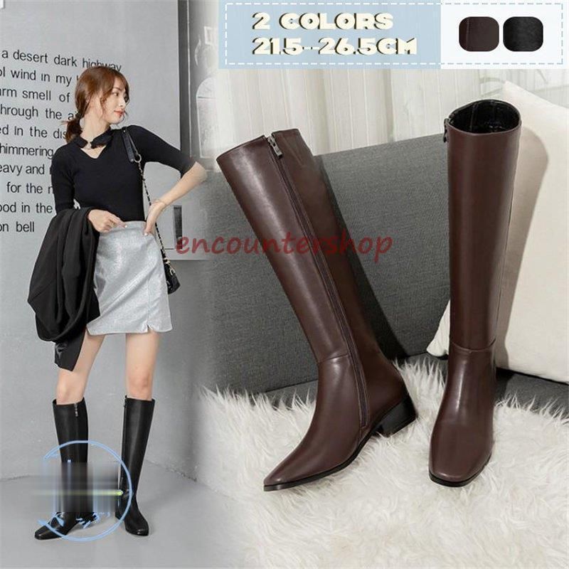 ロングブーツ ブーツレディース ローヒールブーツ 大きいサイズ 美脚 デーリー おしゃれ 20代30代40代通勤 着回し シューズ 靴 痛くない 歩
