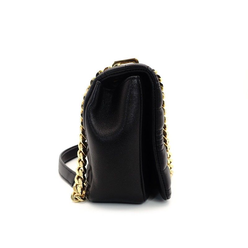 レザー TBロゴ ショルダーバッグ 黒 バーバリー BURBERRY TB ロゴ チェーン ショルダーバッグ ブラック