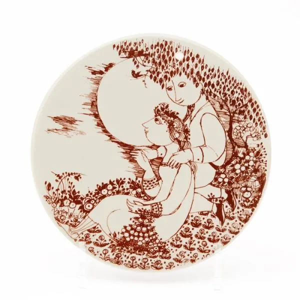 デンマーク製　激レアビンテージのニモール窯のマリア様の壁掛けプレート！綺麗です！ デンマーク製 激レアビンテージのニモール窯のマリア様の壁掛け