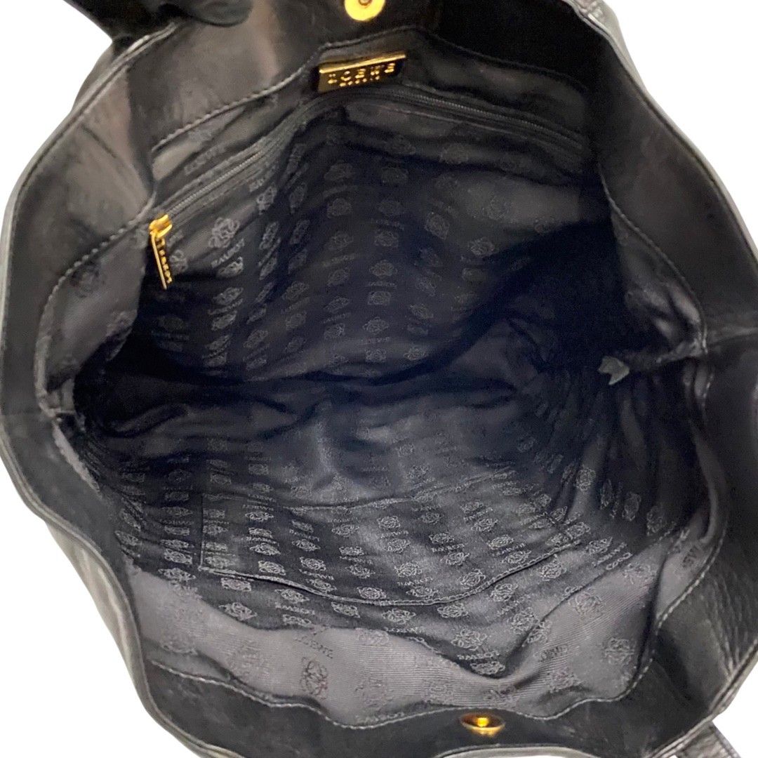 極 美品 希少品 LOEWE ロエベ ロゴ ナッパレザー 本革 ハンドバッグ トートバッグ ビジネスバッグ A4収納可能 ブラック 黒 31623