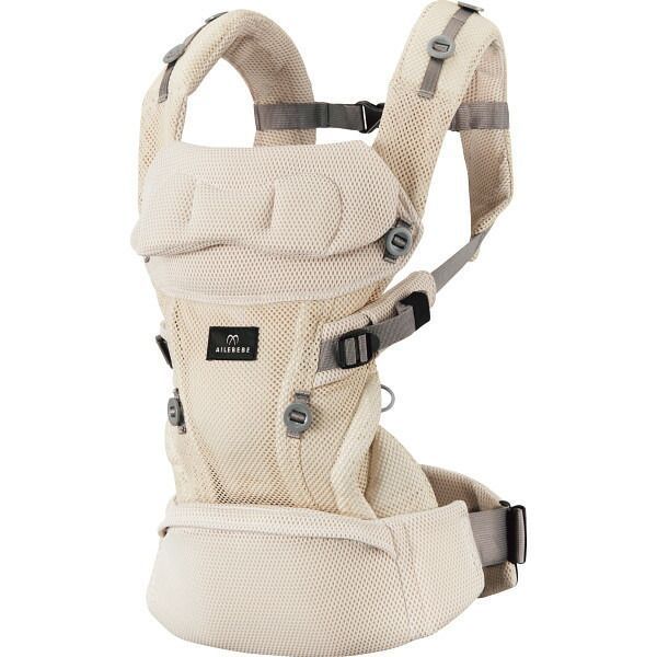 エールベベ ベビーキャリア スリー ライトベージュ BB902 | 24-0307-063ベビー用品 ベビー 赤ちゃん 雑貨 小物 グッズ 生活雑貨 抱っこ紐 通気性 ムレ軽減 クッション性 丸洗い可 アウトドア お出