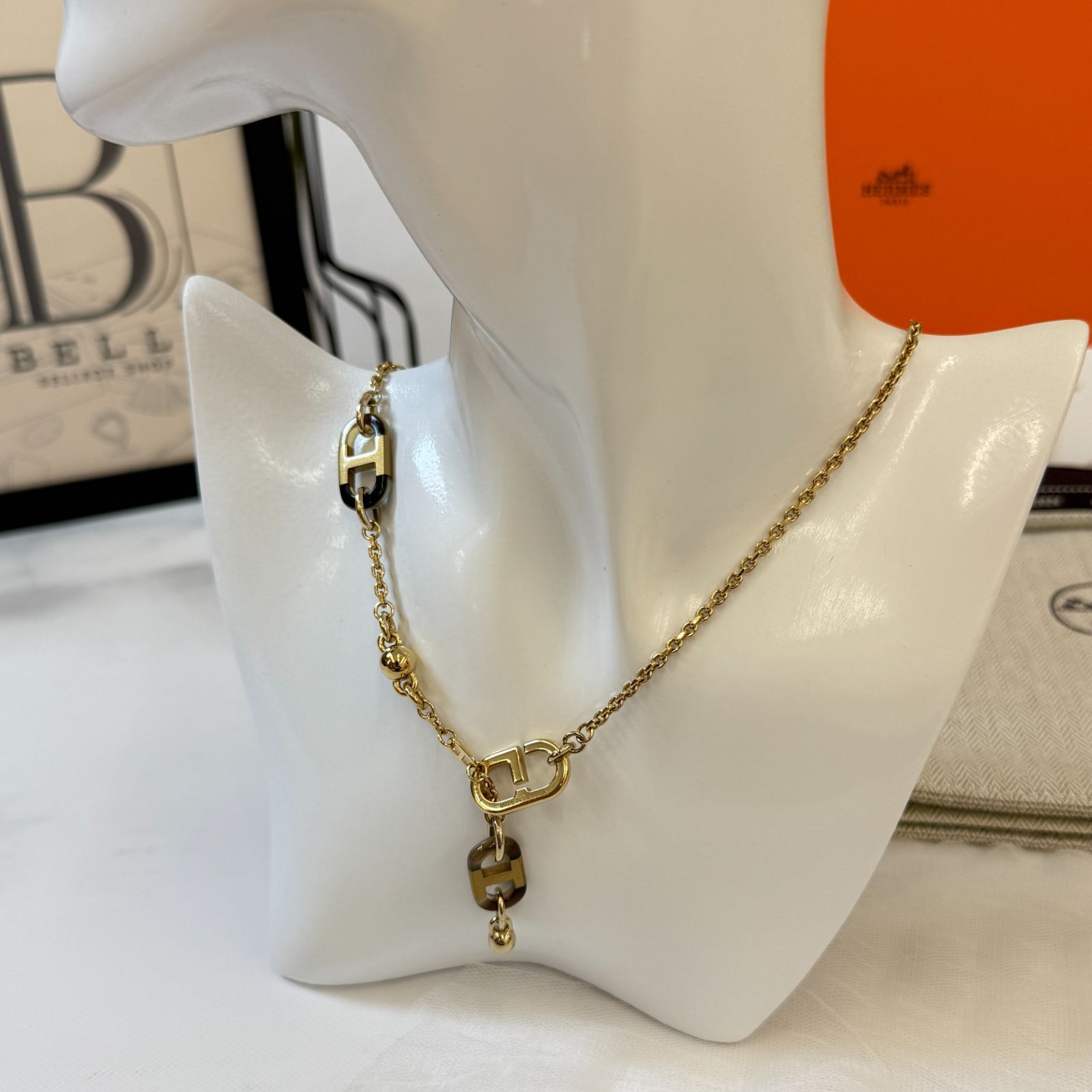 新品】HERMESエルメス シュルメール PM バッファローホーン ネックレス