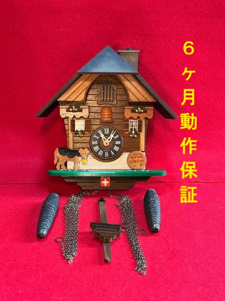 鳩時計 スイス レッチャー社製ミルク小屋 再生稼働品 ６ヶ月保証