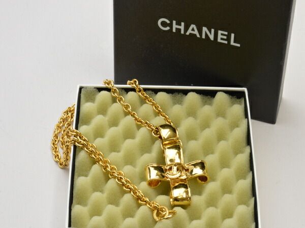 シャネル CHANEL ココマーク 94P ネックレス クロス チェーン