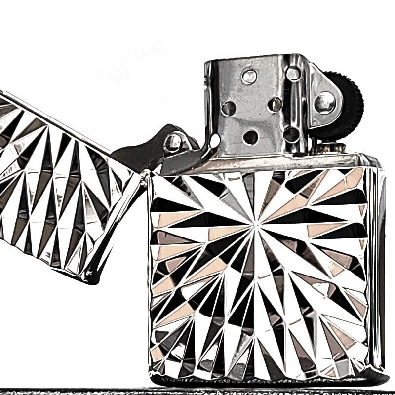 ZIPPO ライター アーマー ダイヤカット 両面加工 ジッポ 鏡面