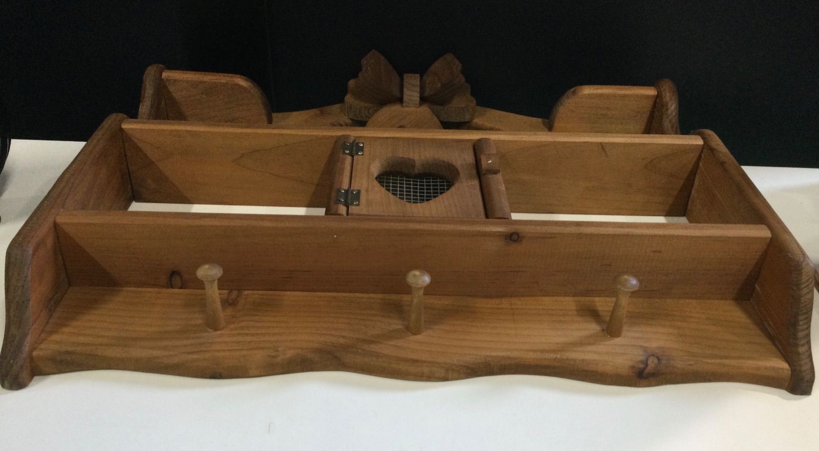 か137カントリー家具 ハート型 木製シェルフ アメリカンカントリー