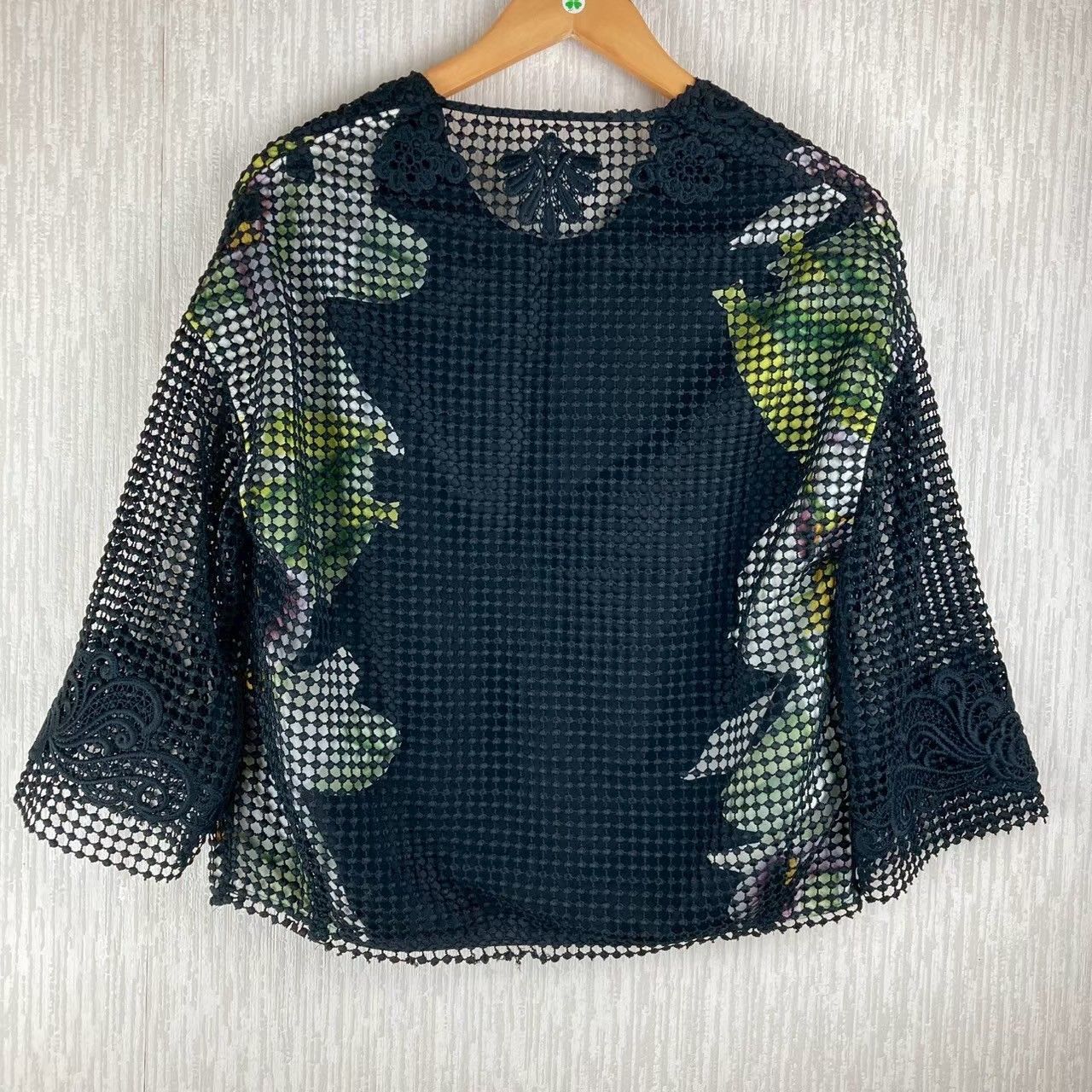 MAURIZIO PECORARO ノーカラージャケット レース花柄40