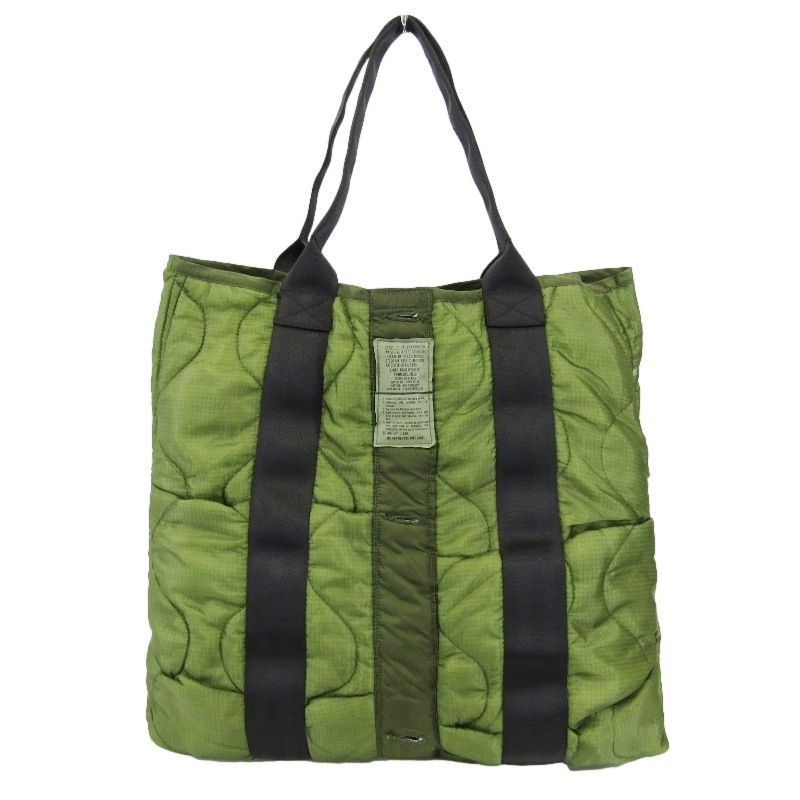 Us Customized USカスタマイズ トートバッグ M-65 Liner Quilting Tote Bag|Regular リメイク ミリタリー ライトオリーブ 24005416