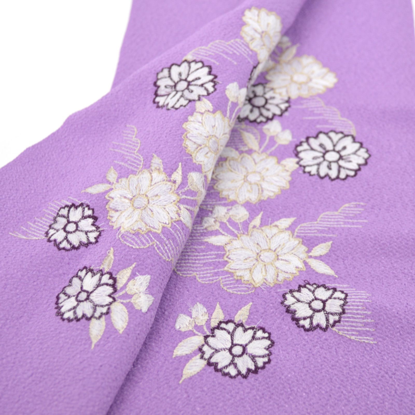 新品》豪華 振袖用 刺繍半衿 成人式 ちりめん 振袖小物 和装小物 着物 