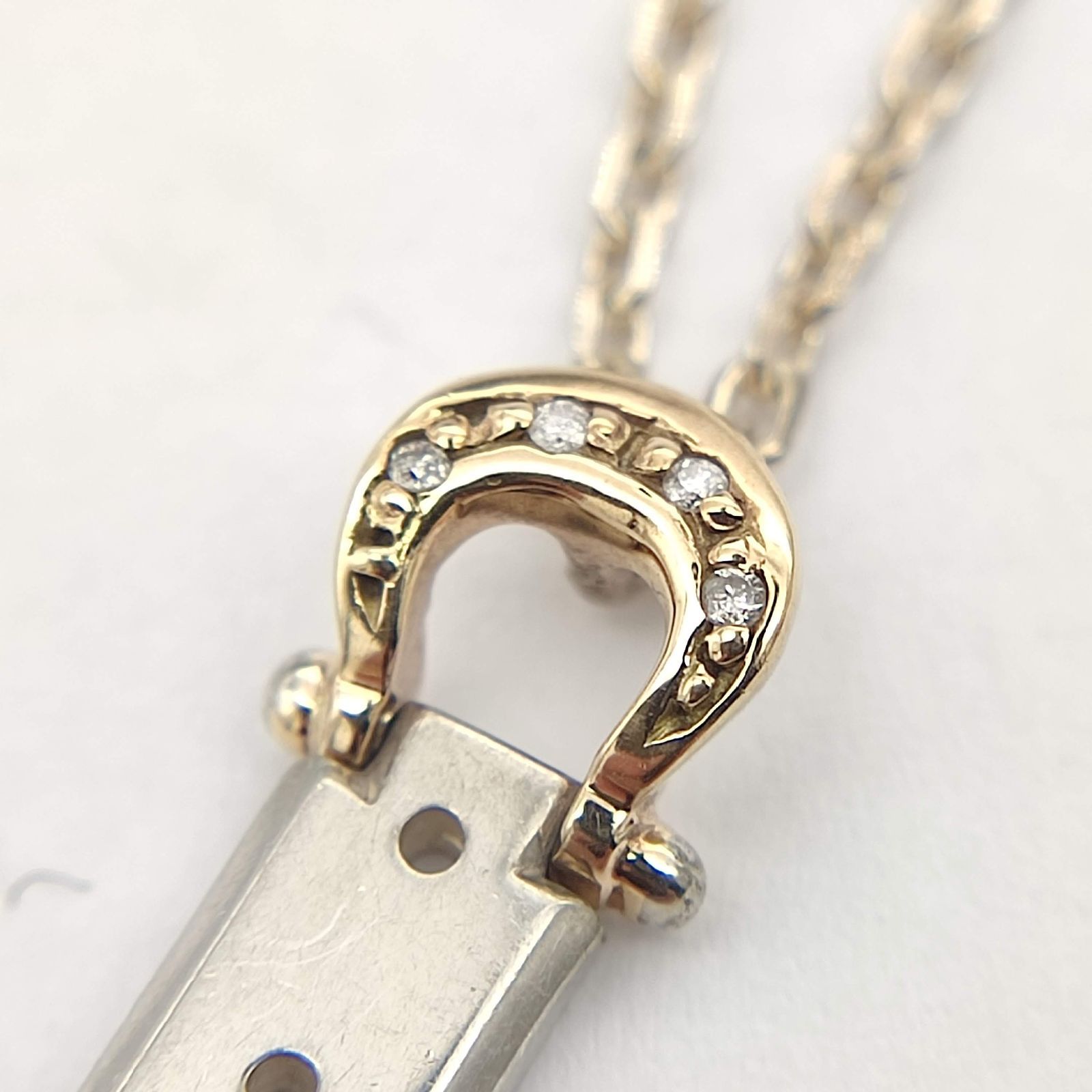 美品】ete エテ ネックレス K10 ダイヤ 0.02ct SILVER シルバー925 