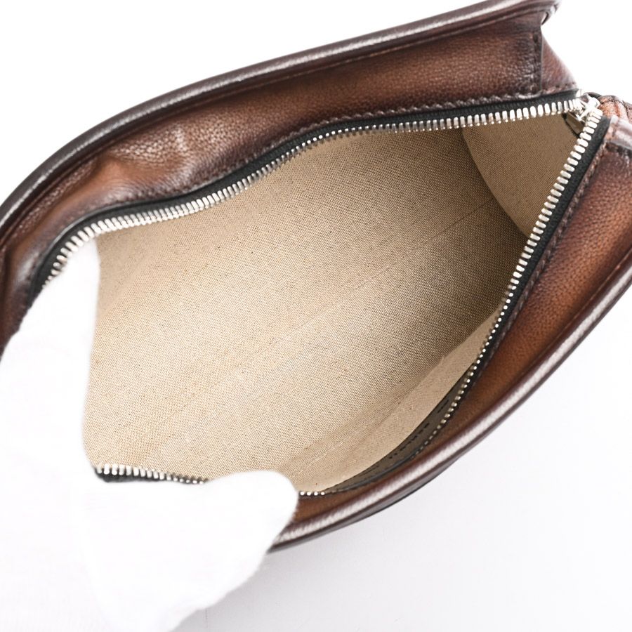 美品 Berluti ベルルッティ ジュルナリエ ネイビー ショルダーバッグ ブルー（青）系 Berluti(ベルルッティ) ショルダーバッグ(メンズ