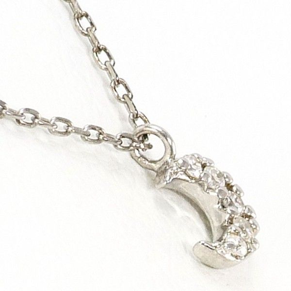 K10WG ネックレス necklace ダイヤ 総重量約0.7g 約40cm