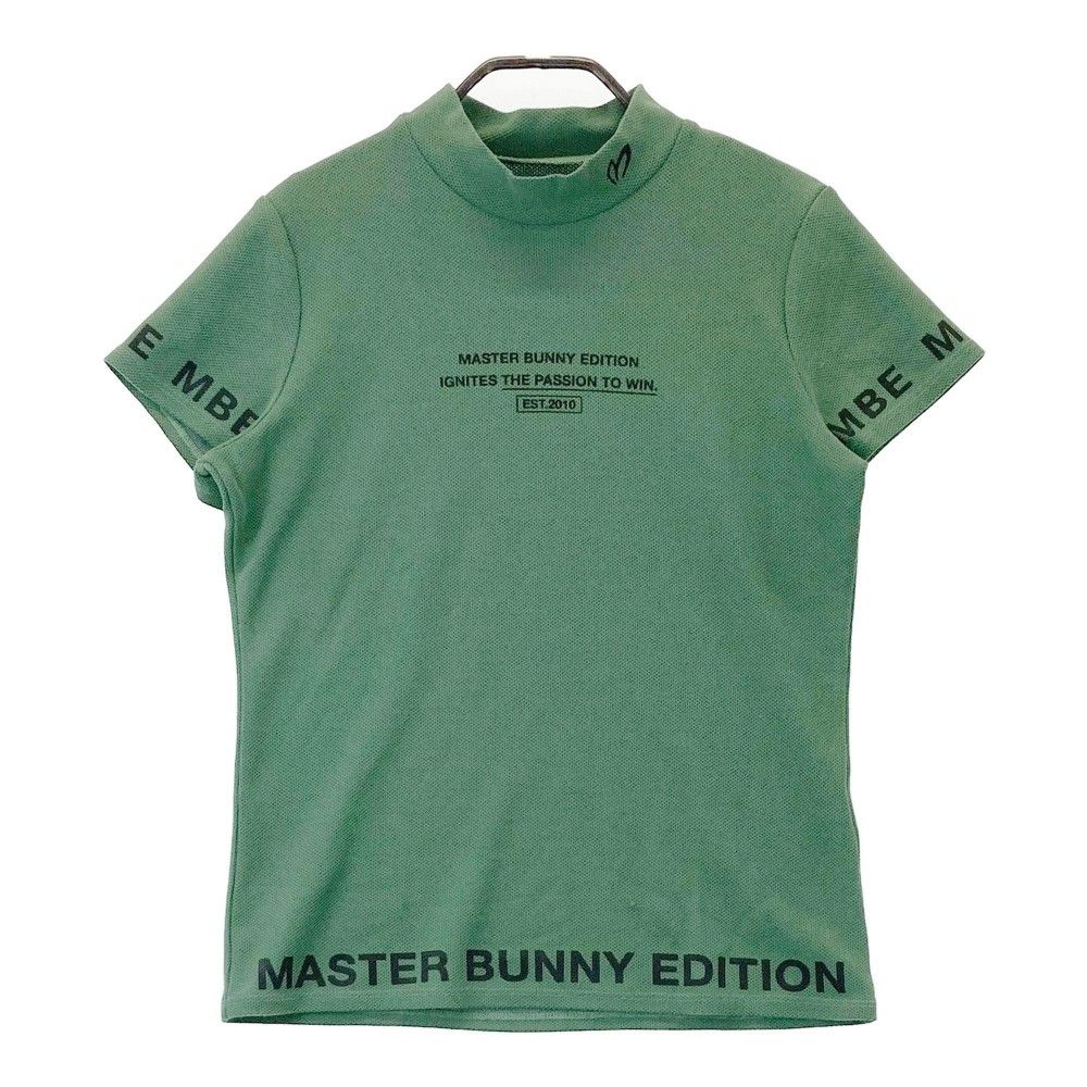サイズ：1 MASTER BUNNY EDITION マスターバニーエディション 2023年モデル ハイネック 半袖Tシャツ  グリーン系 [240101244253]# ゴルフウェア レディース ストスト