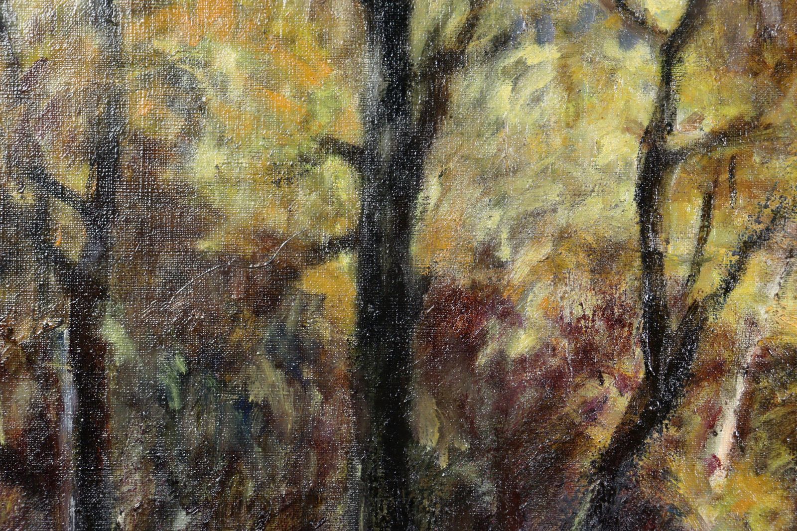 ▽八木熊次郎「白樺林」 肉筆油彩 楾 R358-OU - メルカリ