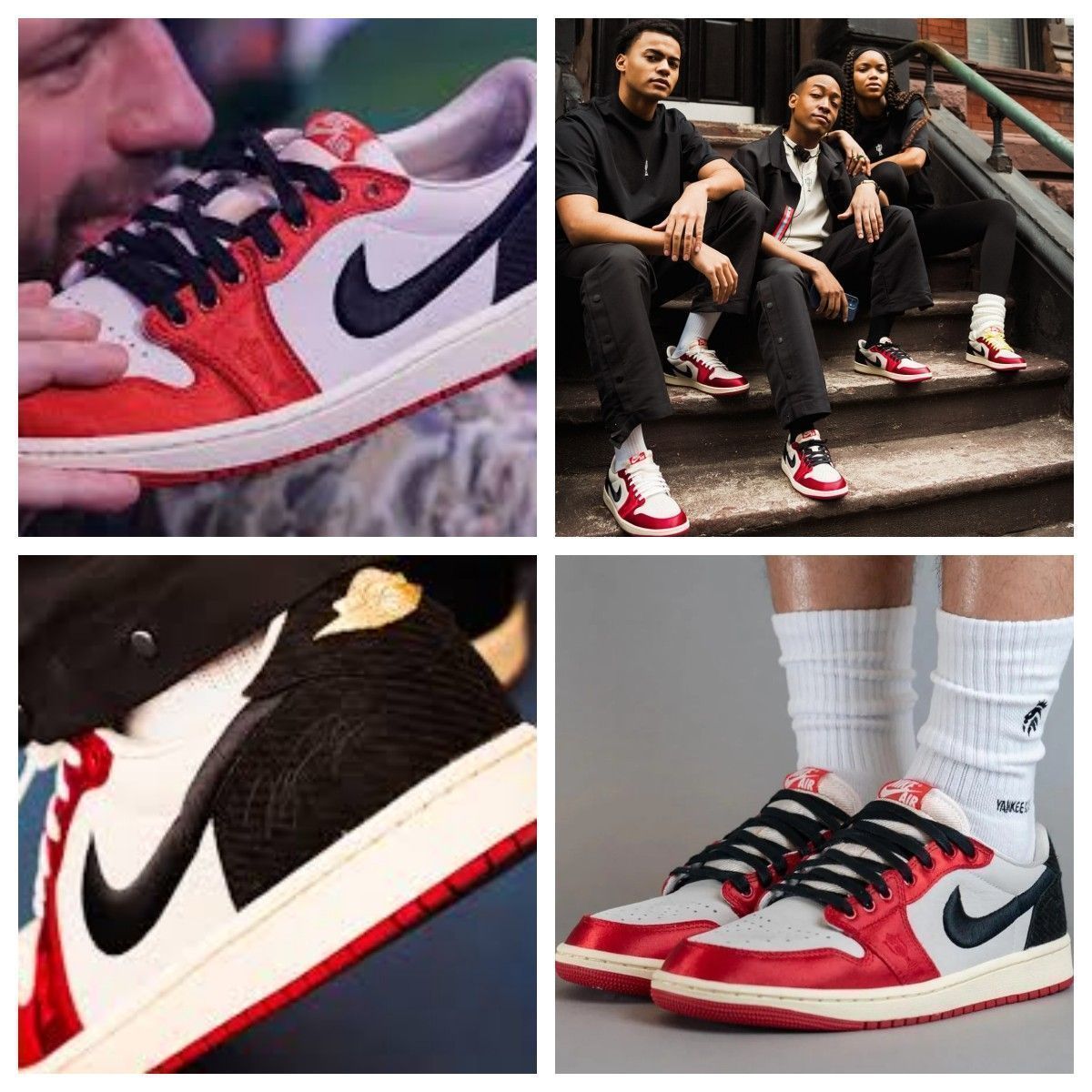 Trophy Room × Nike Air Jordan 1 Low OG Sail and Varsity Red ナイキ