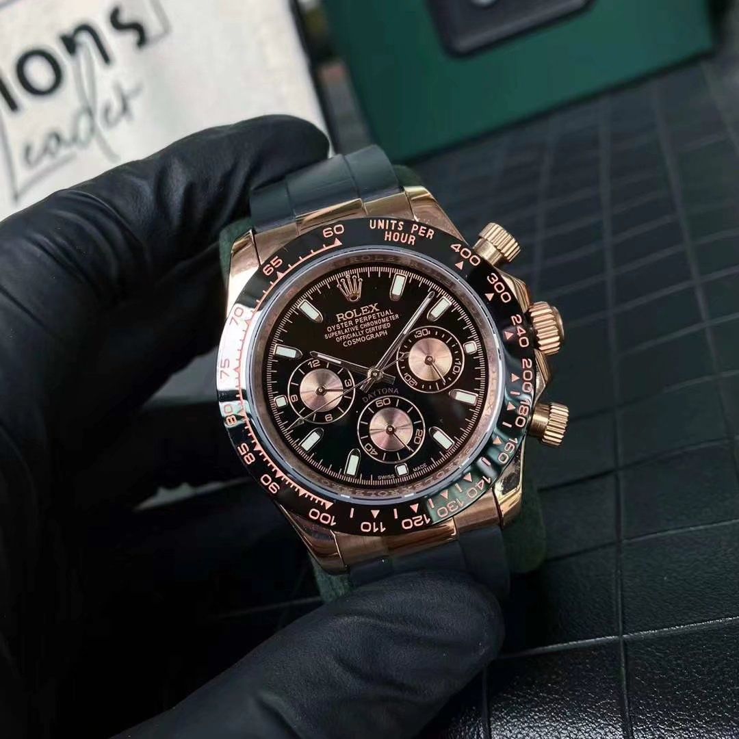 41mm｜機械式クロノグラフ×2WAYベルト｜強化ミネラルガラス