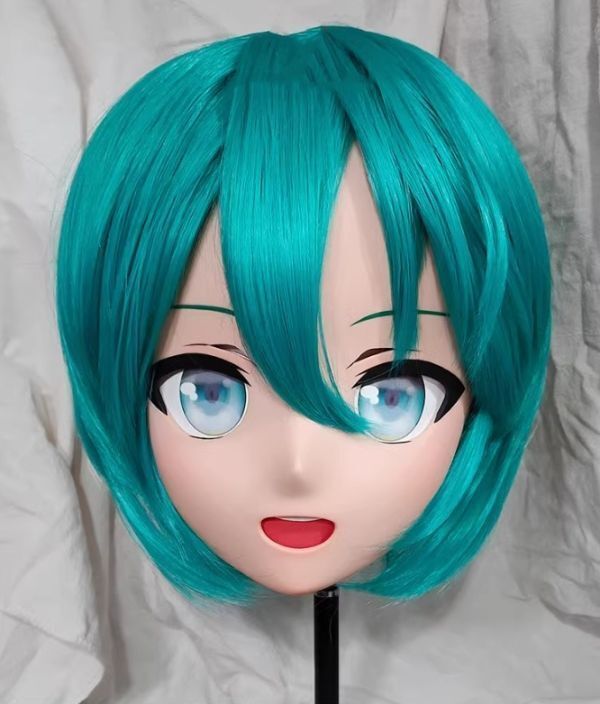 ☆即納 ハーフマスク 眼球付き カツラ付き NO.157 ドール ヘッド