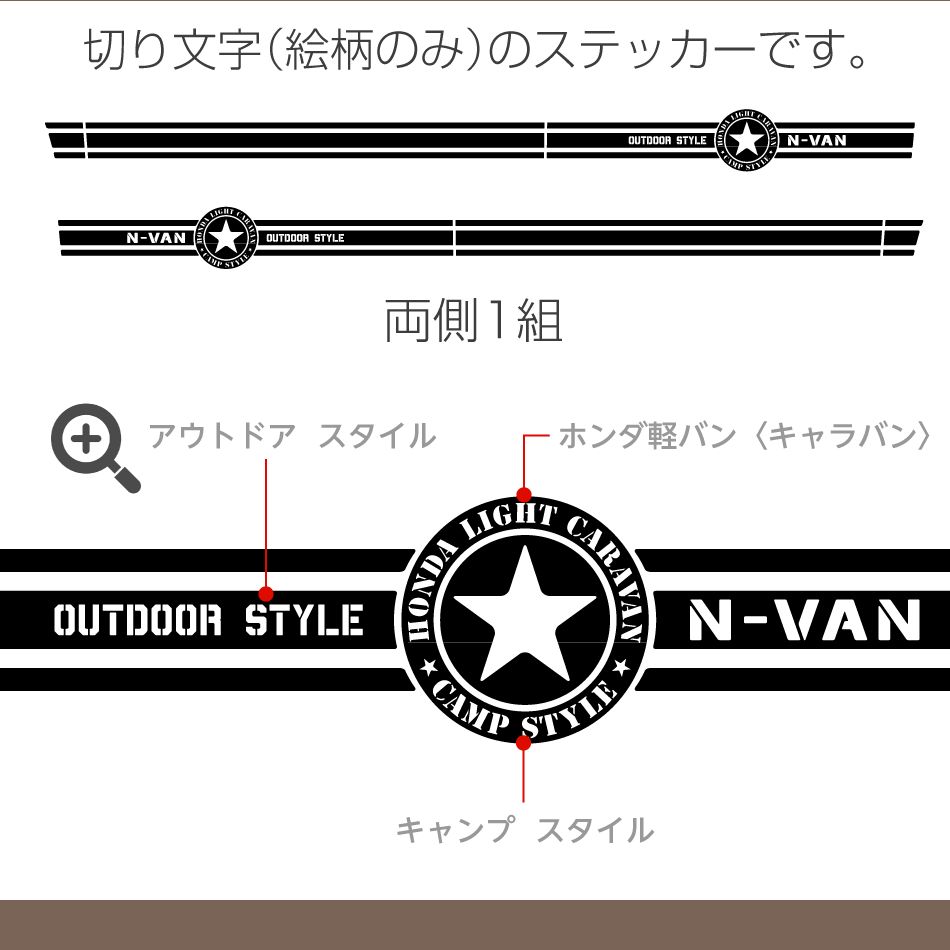 ホンダN-VANサイドステッカー B