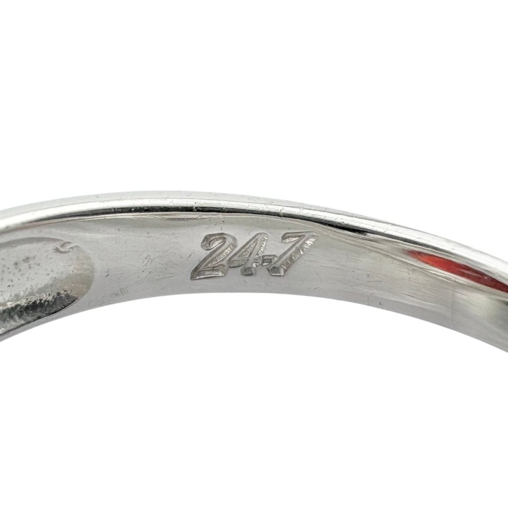 K18ホワイトゴールド ガーネット