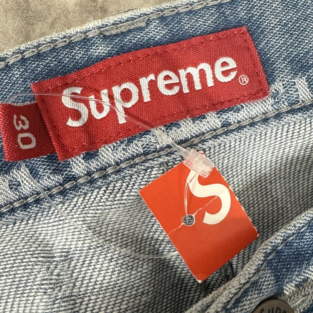 Supreme/シュプリーム【20AW】Logo Stripe Jacquard Regular Jean/ロゴ ...