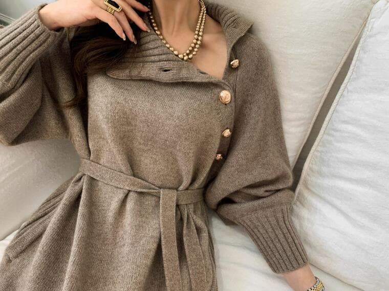 ニットワンピ 即